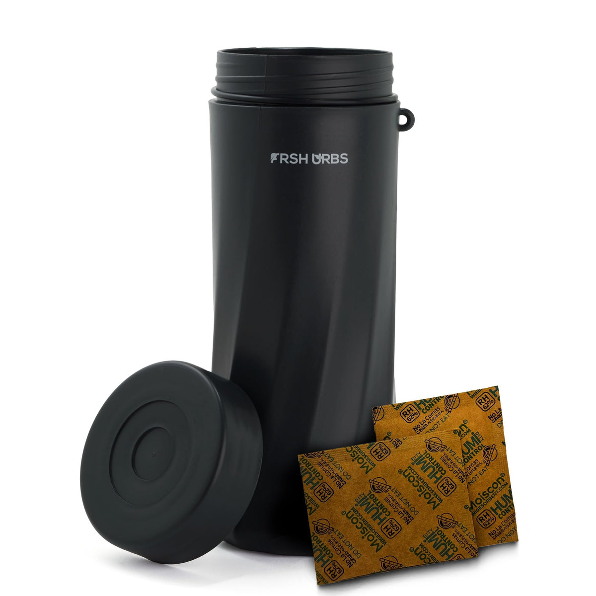 FRSH URBS Air Tight Storage Container, 500ML, Black, with Humidity Packs