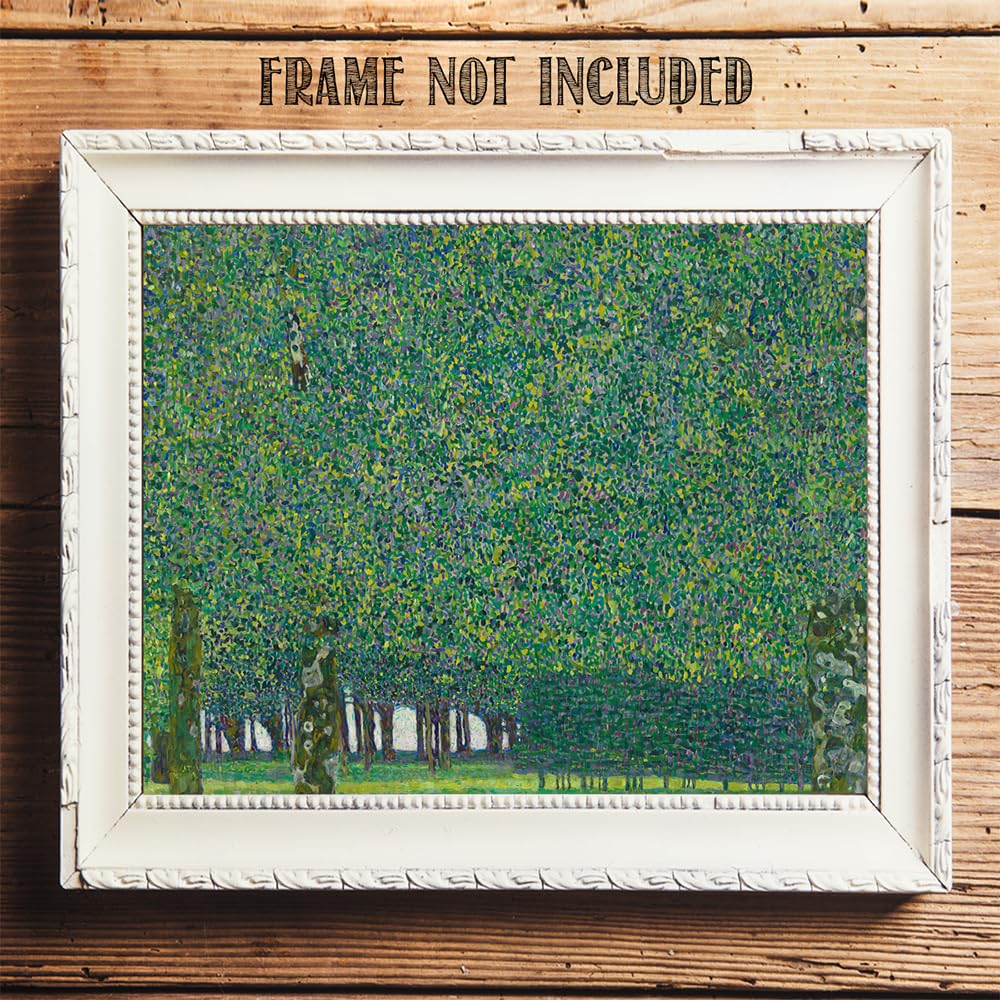 Gustav Klimt The Park 11x14 Unframed Print – Nature-Inspired Fine Art Reproduction, Abstract Forest Painting for Peaceful Home, Office, or Meditation Space Décor