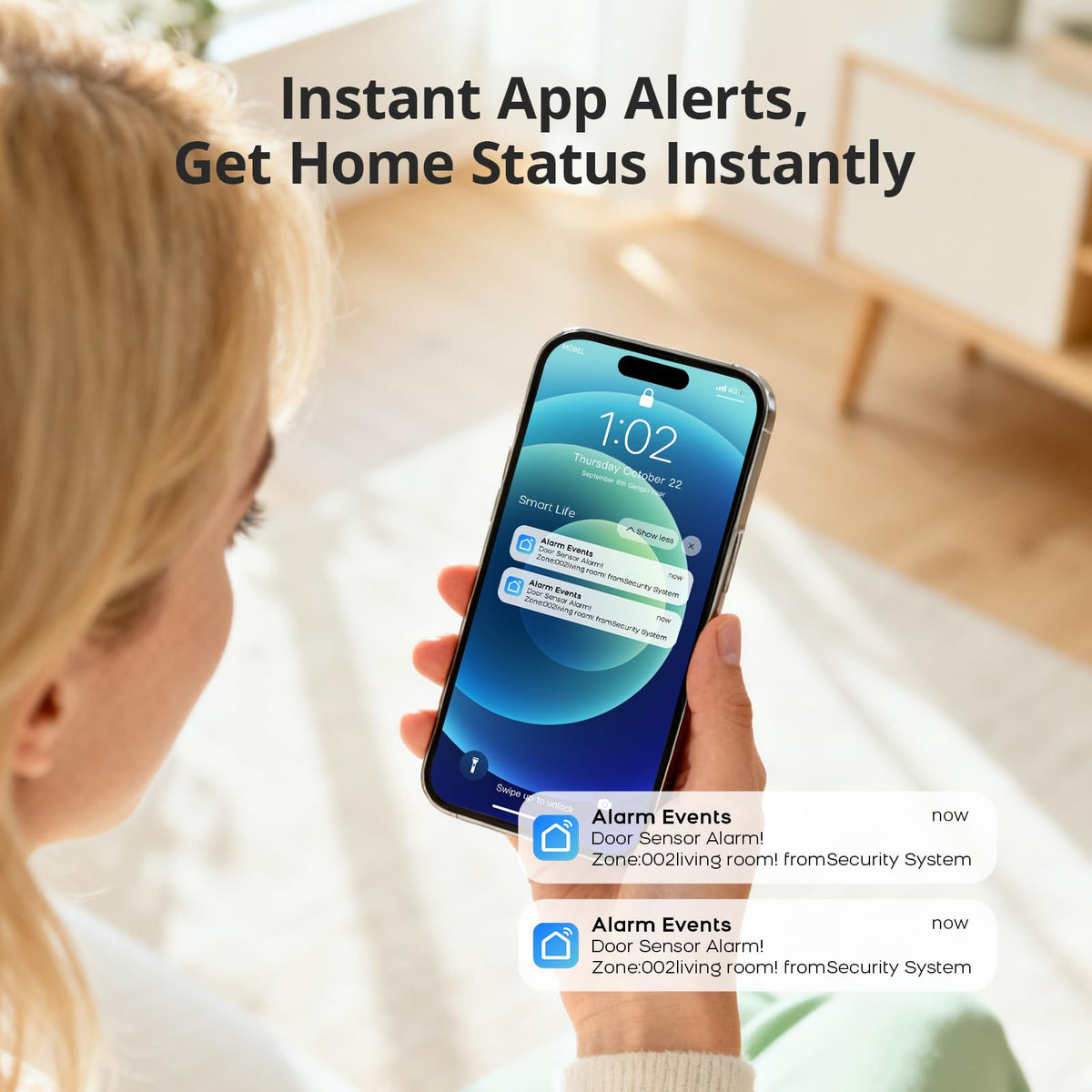 Alarm System for Home Security,20-Piece WiFi+4G Home Alarm DIY Kit,SOS Button,Window Alarms,Remotes,Motion Detectors,Phone App Control,Work with Alexa/Google,NO Monthly Fee for Apartment,Kids Safety