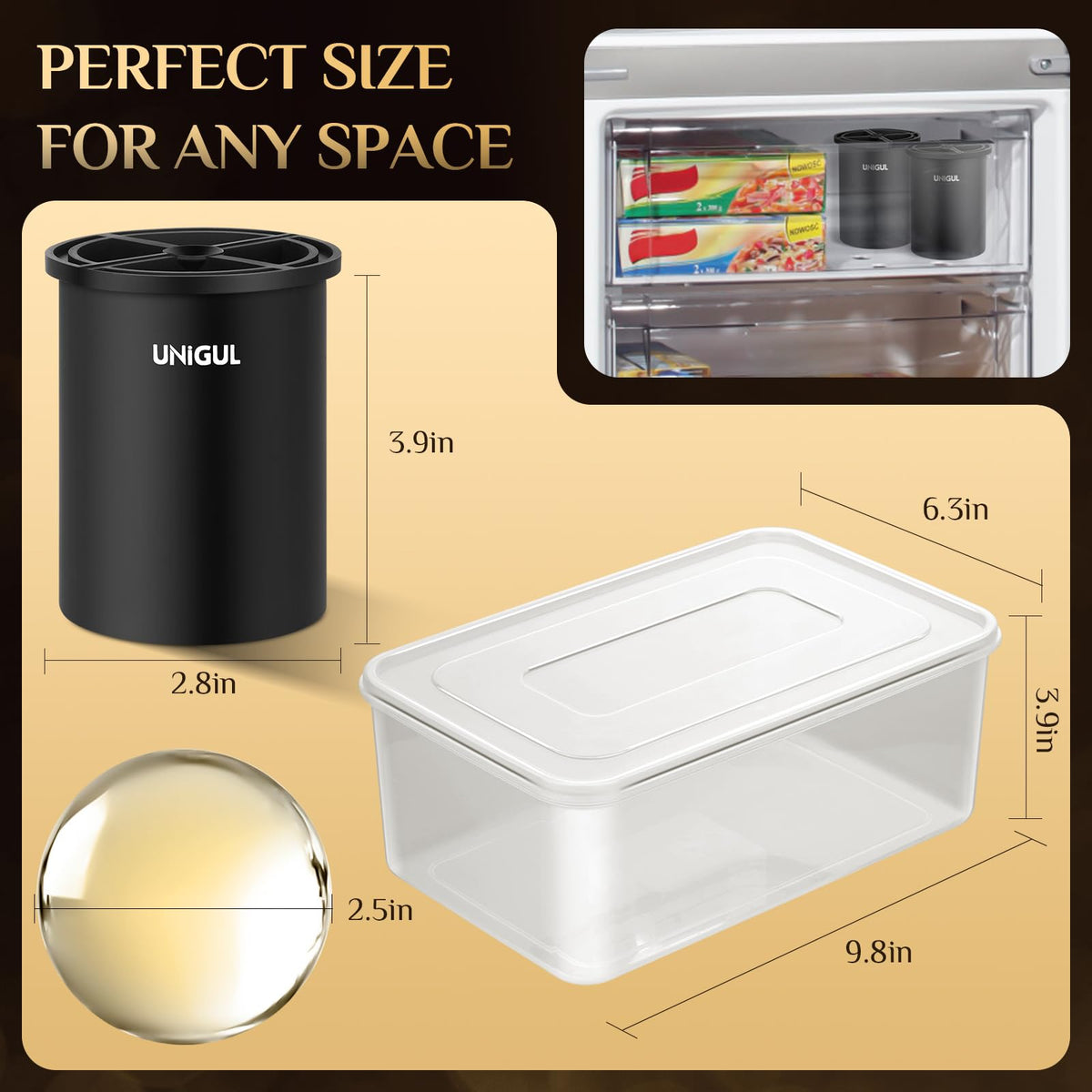 Clear Ice Cube Maker, 2.5" Stainless Steel Ice Ball Maker Mold for Whiskey & Cocktails, Non-BPA Premium Silicone Ice Cube Molds, Easy-Release Sphere Ice Maker, Bourbon Gifts for Men (2 PACK)