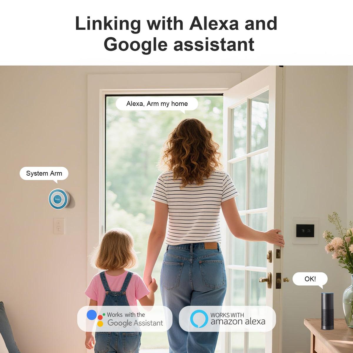 PGST Alarm System for Home Security,2025 Wireless Security Systems for House with Instant App Alerts,13Pcs with Door/Motion Sensors,Remote,Compatible with Alexa for Villa,Apartment,Kids Safety,Office