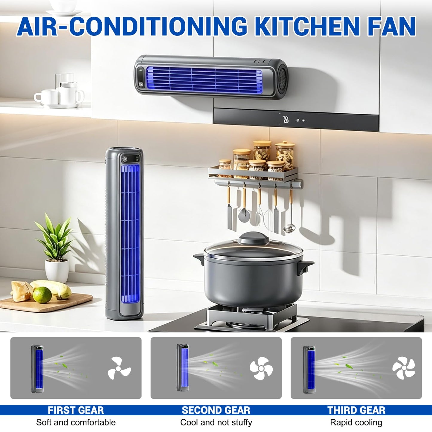 2026 Upgrade Cooling Ace Portable Air conditioner, Adjustable Cooling Fan with 3 Speeds & LED Touch Screen, USB Charging Air Conditioner for Bedroom Living Room Kitchen Office Home (Beige)