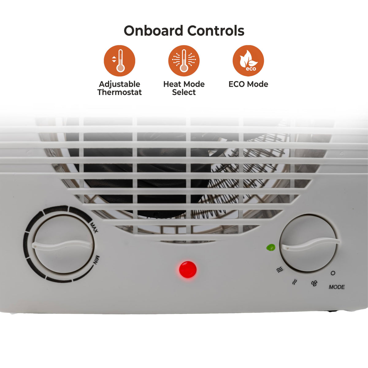 Comfort Zone Personal Space Heater – Energy Efficient 1500W Electric Heater with Adjustable Thermostat, 3 Heat Settings & Energy Save Mode – Portable, Tip-Over & Overheat Protection for Home & Office