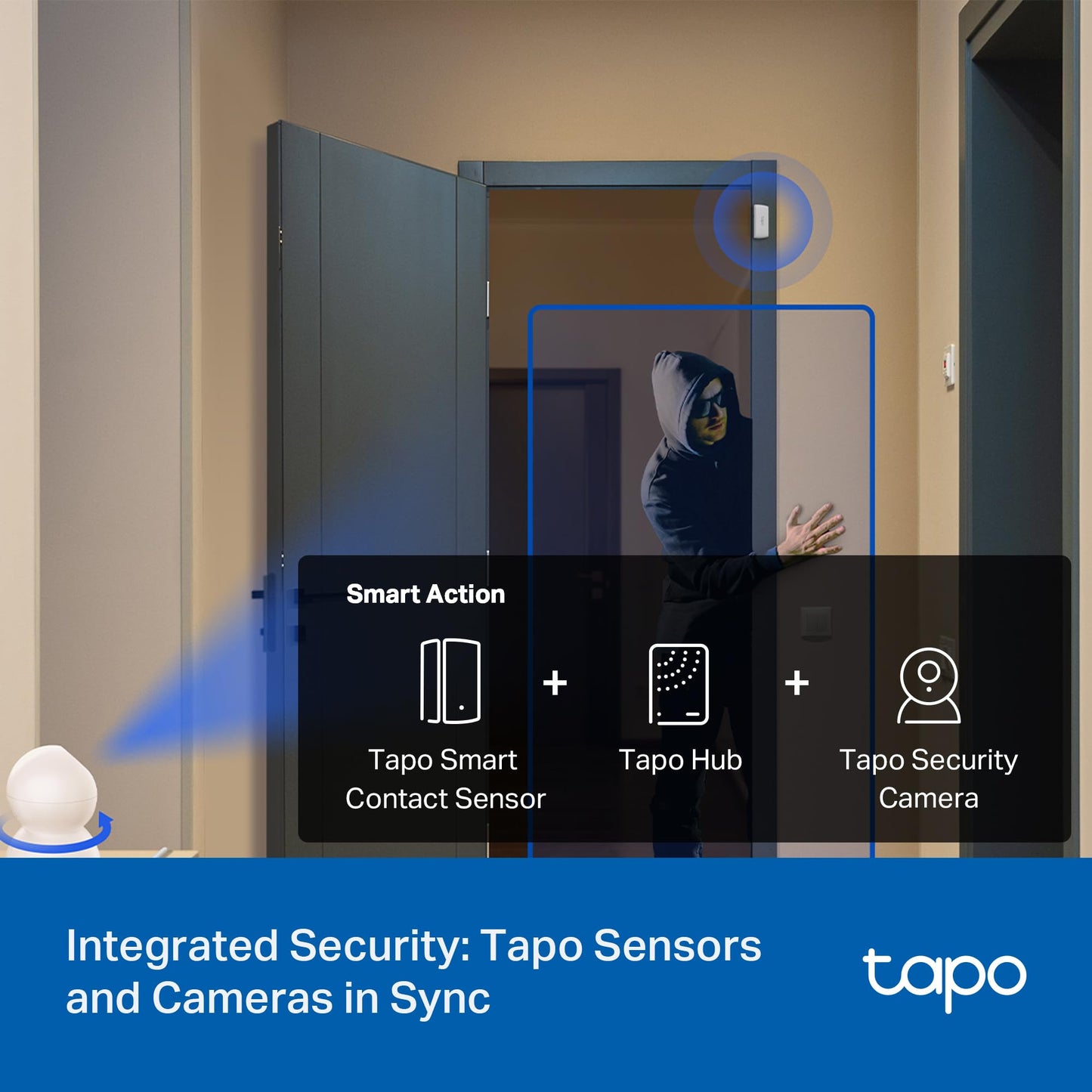 Tapo Door Sensor Starter KIT, Matter Compatible, 3X Smart Door Window Contact Sensor and 1x Smart Hub with Built-in Chime, Smart Automation, Real-Time Notification, T31 KIT