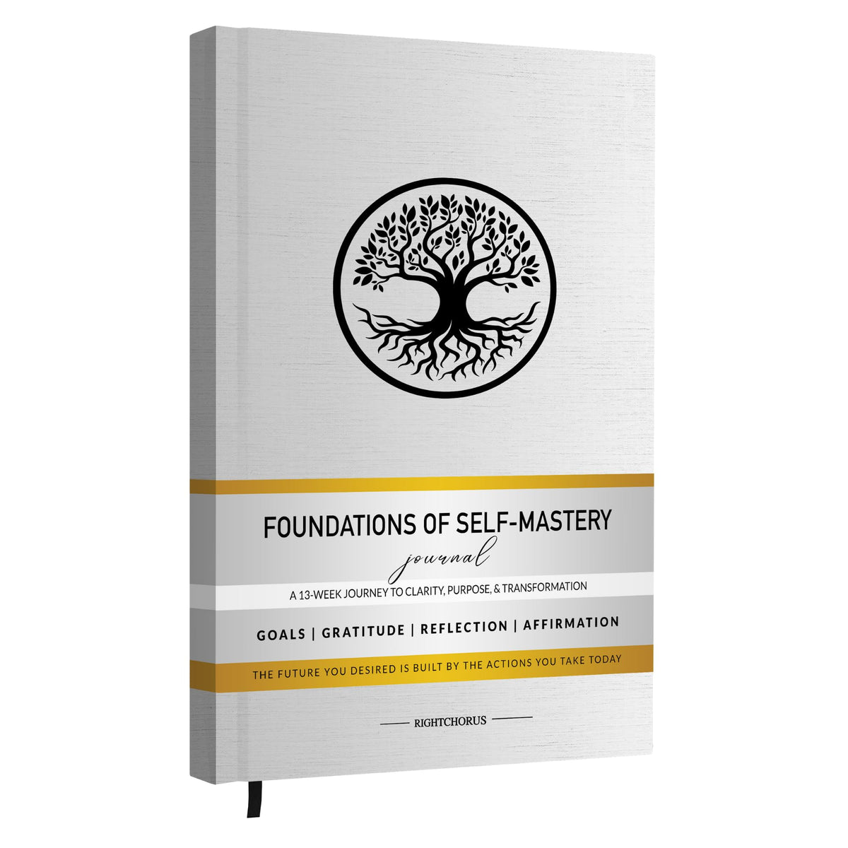 Foundations of Self Mastery Journal – Guided Daily Planner for Men & Women | Goal Setting, Gratitude, Manifestation, Affirmation, Reflection, Mindfulness, Productivity & Personal Growth (White)