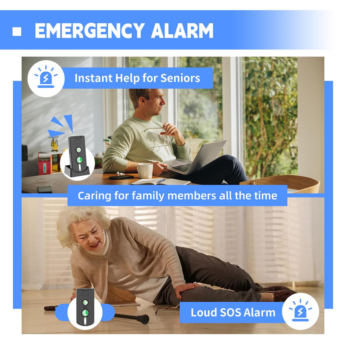 2 Way Intercoms Wireless for Home Office,Portable Room to Room Long Range Intercom System with Charging Base,30 Days Long Standby Time 5 Level Volume Adjustment, Expand to 5 Intercoms (2026 Upgraded)