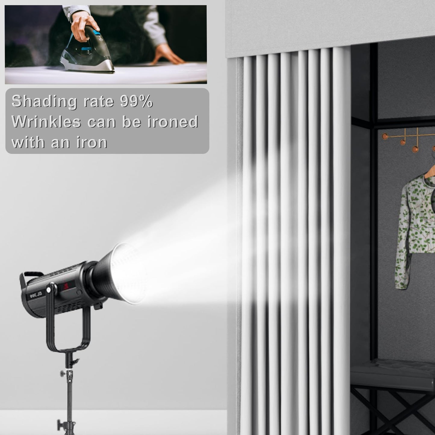 Madamera Clothing Store Fitting Room, Movable Square Changing Room, DIY Temporary Locker Room with Shading Curtain and Hook Up, Privacy Screen Partition for Office Outdoor Activity and The Mall