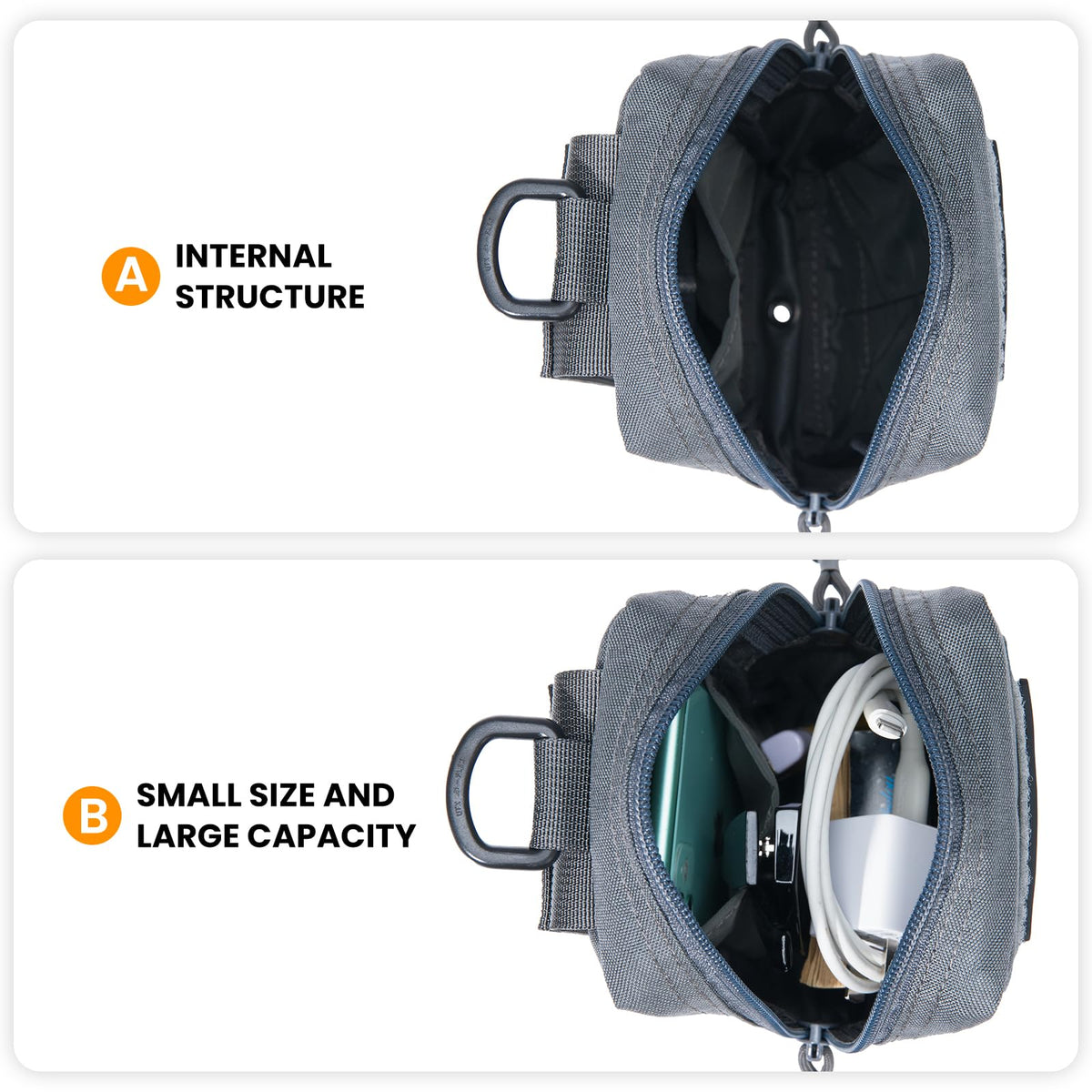 EXCELLENT ELITE SPANKER Tactical MOLLE Pouch EDC Utility Pouches Gadget Organizer Phone Holder Waist Bag Tool Pouch(Grey)