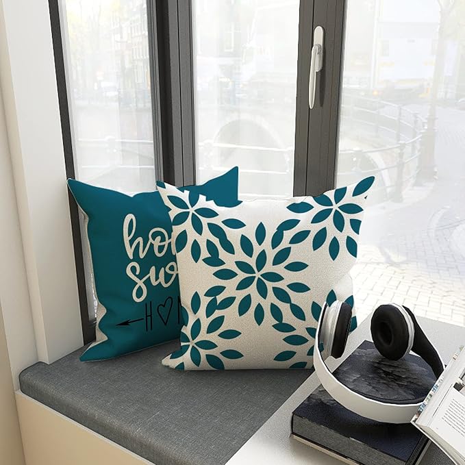 YCOLL Pillow Covers 16x16 Set of 4, Modern Sofa Throw Pillow Cover, Decorative
