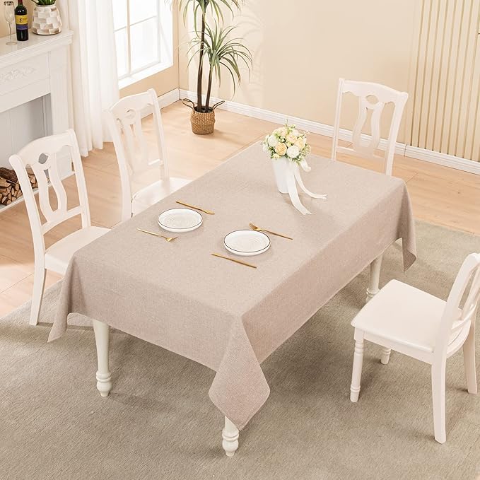 BALCONY & FALCON Rectangle Tablecloth Washable Wrinkle Resistant and Water