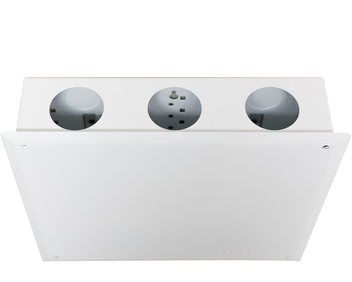 Legrand - OnQ 12 Inch Cable Management, In-Wall Media Box, Structured Wiring Enclosure, Home Networking Panel with 2.5 Inch Openings for Wires, Glossy White, EN1200
