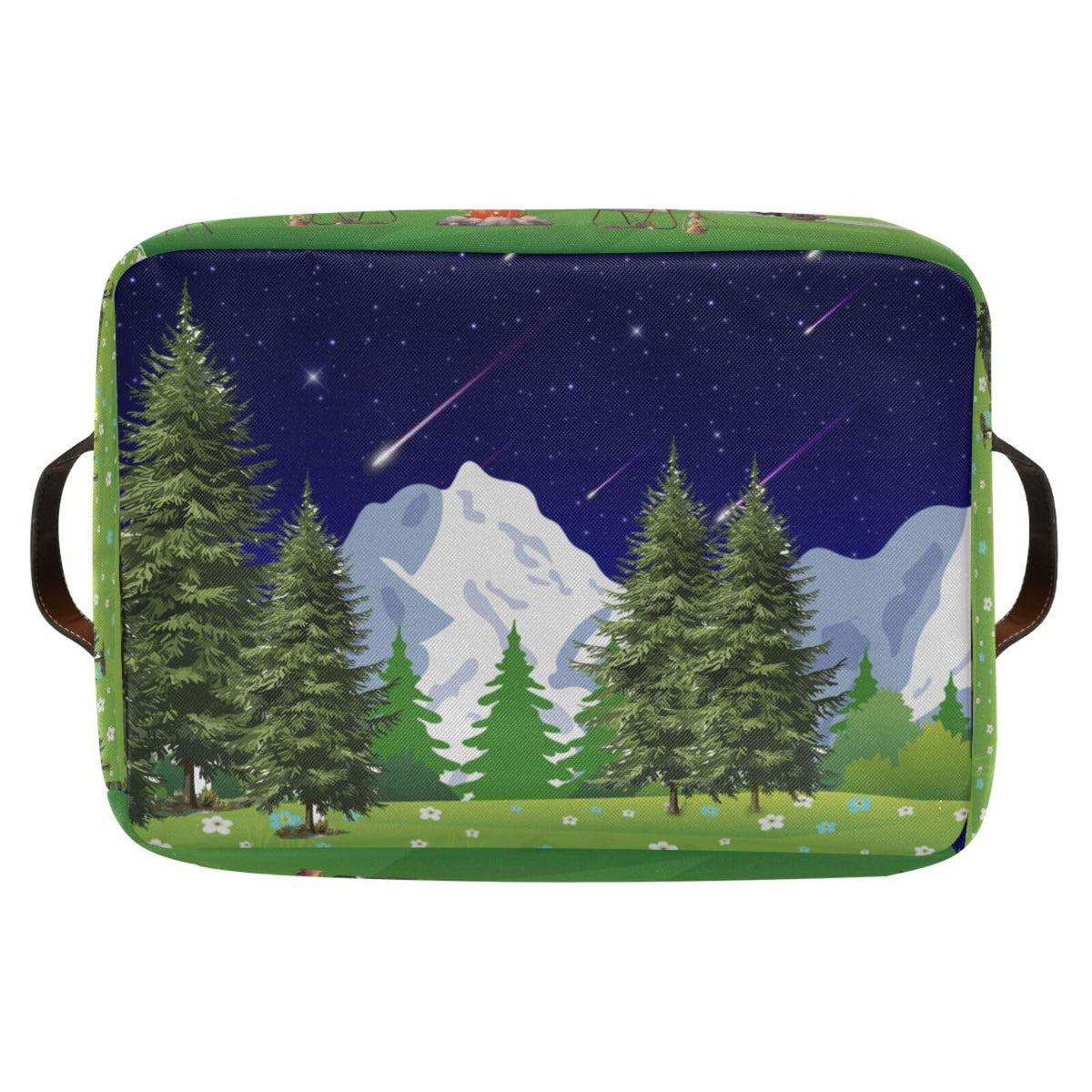 Camping Rectangular Storage Basket Organizer Bin Shelf Food Picnic Moutain Fir Tree Baskets For Clothes Gifts For Home Office Dorm