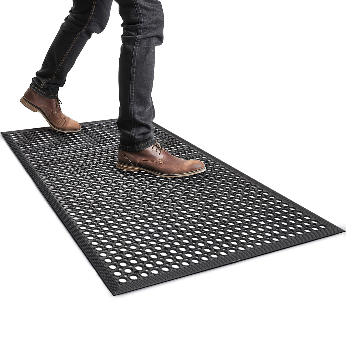 Rubber Floor Door mat Anti-Fatigue Commercial Restaurant Floor Mats 36" x 60" New Heavy Duty Non Slip Rubber Kitchen Drainage Mat Black Bar Floor Mat