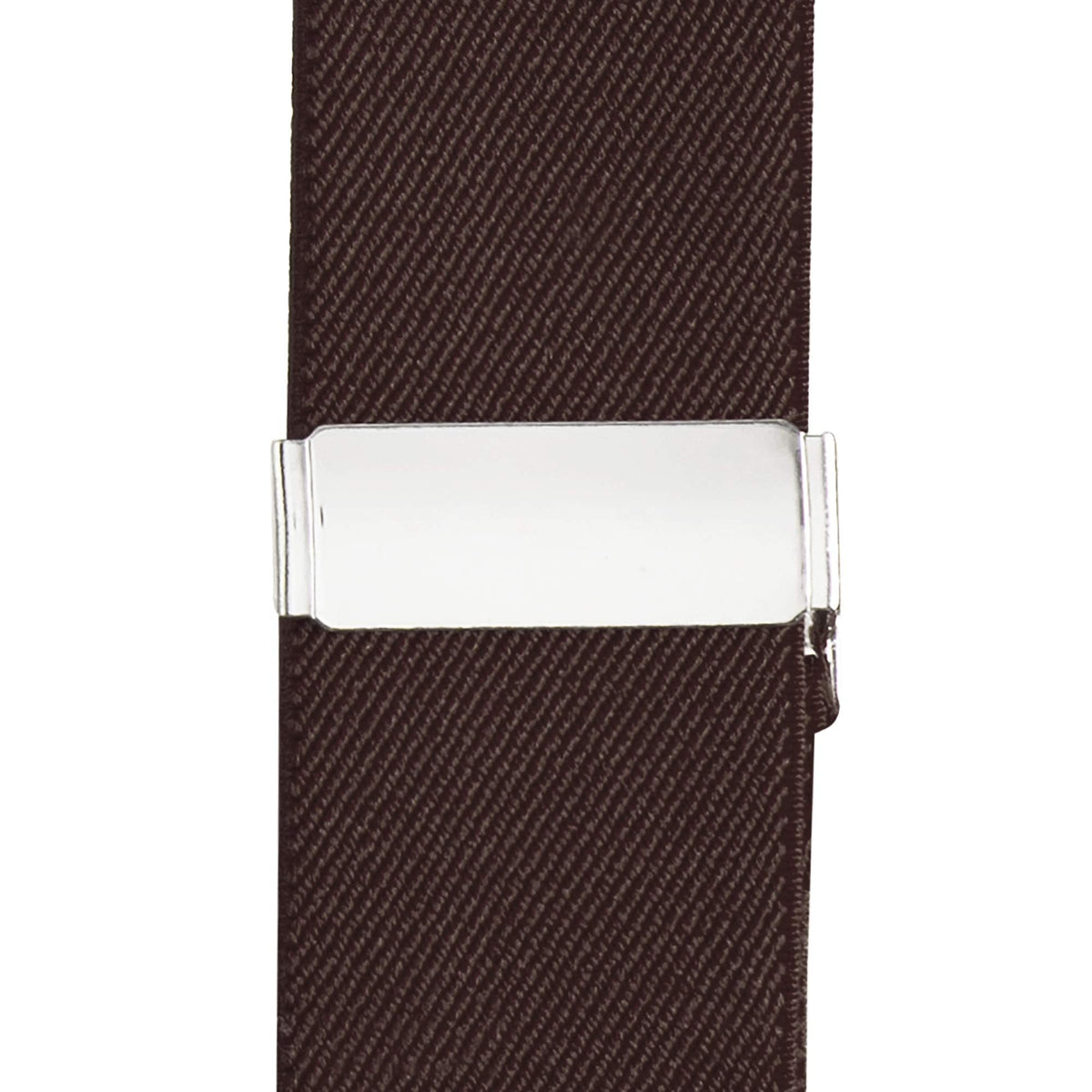 Buyless Fashion Suspenders For Men - 48" Adjustable Straps 1 1/4" - Y Back With Clips And Buttons - 5120-Brown