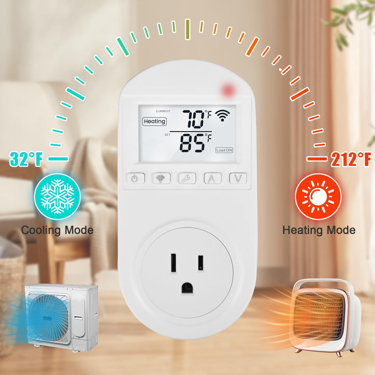New Generation! Briidea Smart WiFi Temperature Control Outlet Compatible with Alexa Google Assistant, Perfect for Households Greenhouses Reptile Enclosures Incubators, 110V/16A