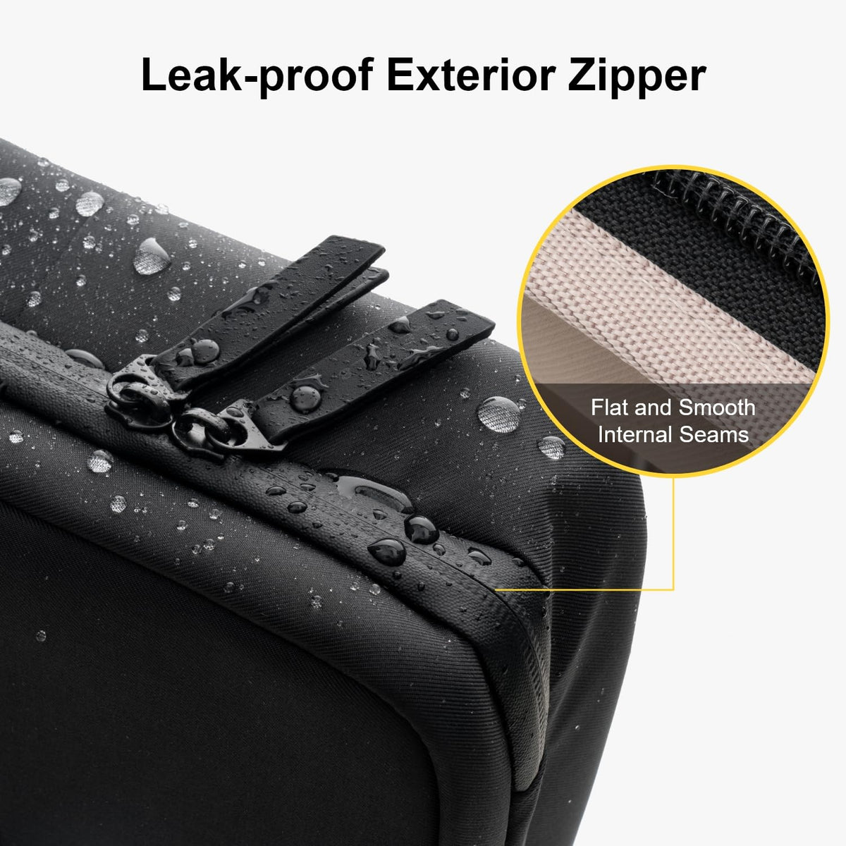 LEVEL8 Travel Toiletry Bag for Men Women, Water Repellent Shaving Bag for Toiletries Accessories, Storage Bags with Divider and Handle, Small/Black