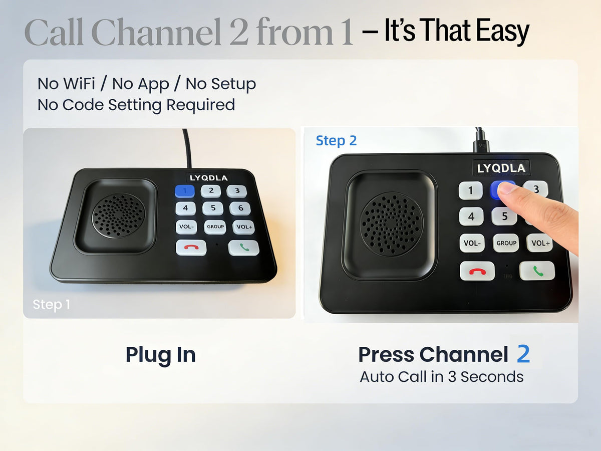 Intercoms Wireless for Home, Office, Elderly Care, Two-Way Wireless Intercom System, Clear Sound Intercom with 1400 Feet Range, Easy to Use, 8 Volume Adjustment, Auto-Answer, Silent Mode(2 pack,black)