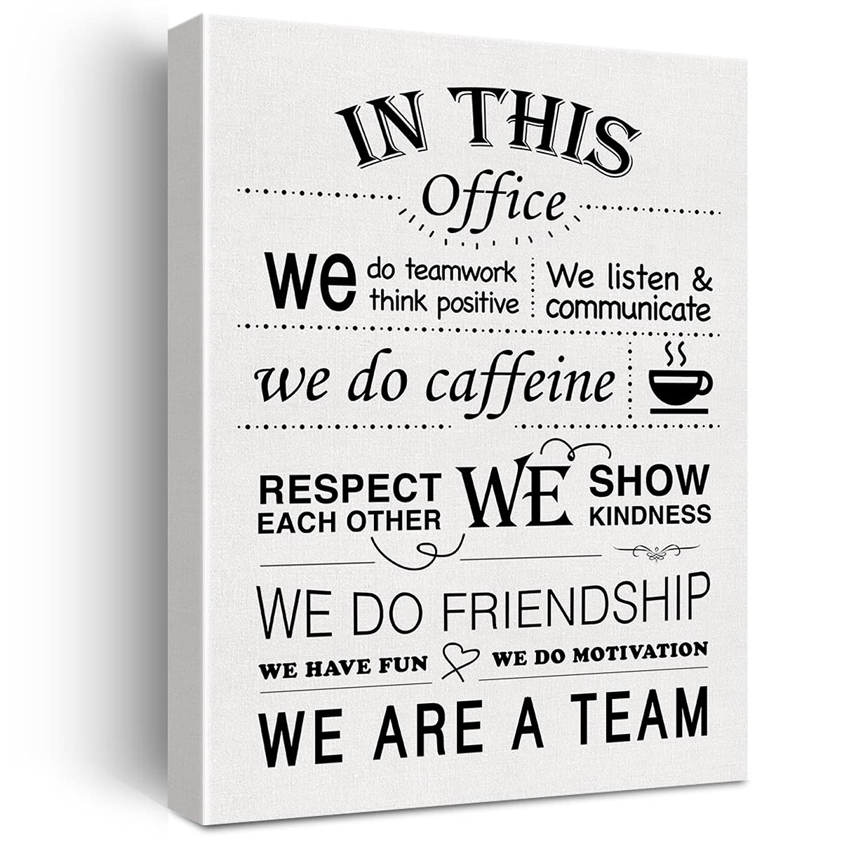 Inspirational Office Wall Art in This Office Quote Canvas Painting Prints for Wall Decor Framed Motivational Artwork Gifts(12x15 Inch)