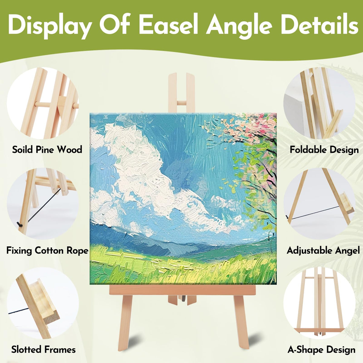 Conda 2 Pack 18 Inch Wooden Tabletop Easel Stand, A-Frame Art Painting Easel for Painting, Display & Art Creation, Canvas Holder for Artists, Students & Hobbyists