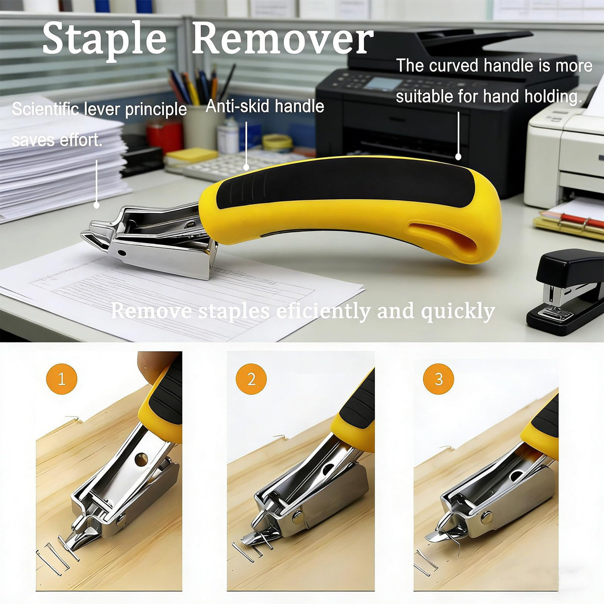 Upholstery Staple Remover Tack Puller Nail Remover Tool Set Nail Puller Plier, Staple Puller, Tack Lifter, Fastener Remover, for Furniture Floor Wall Wooden Case Car Photo Frame (5 pcs)