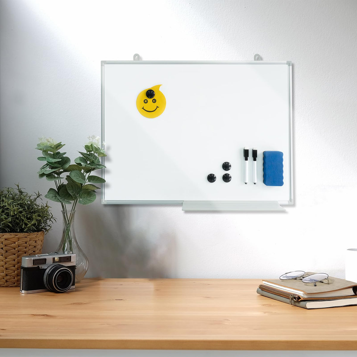 Magnetic Writeboard 24X36 Dry Erase Board Hanging & Wall Mounted Whiteboard S Aluminium Frame Message Boards for Home, School, Office, Kitchen