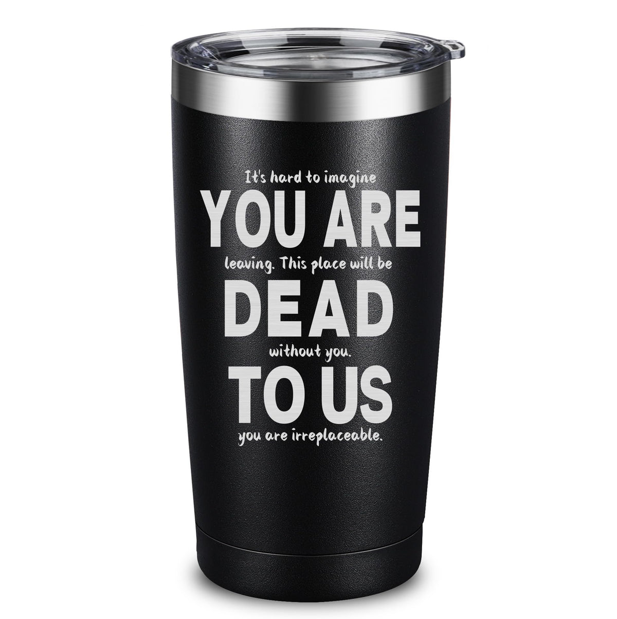 ARIABLE Farewell Gifts for Coworkers - Coworker Leaving Gift for Women & Men - Going Away Goodbye Coworker New Job, Good Luck Gifts for Coworkers, Friends, Boss, 20oz Engraved Tumbler, Black