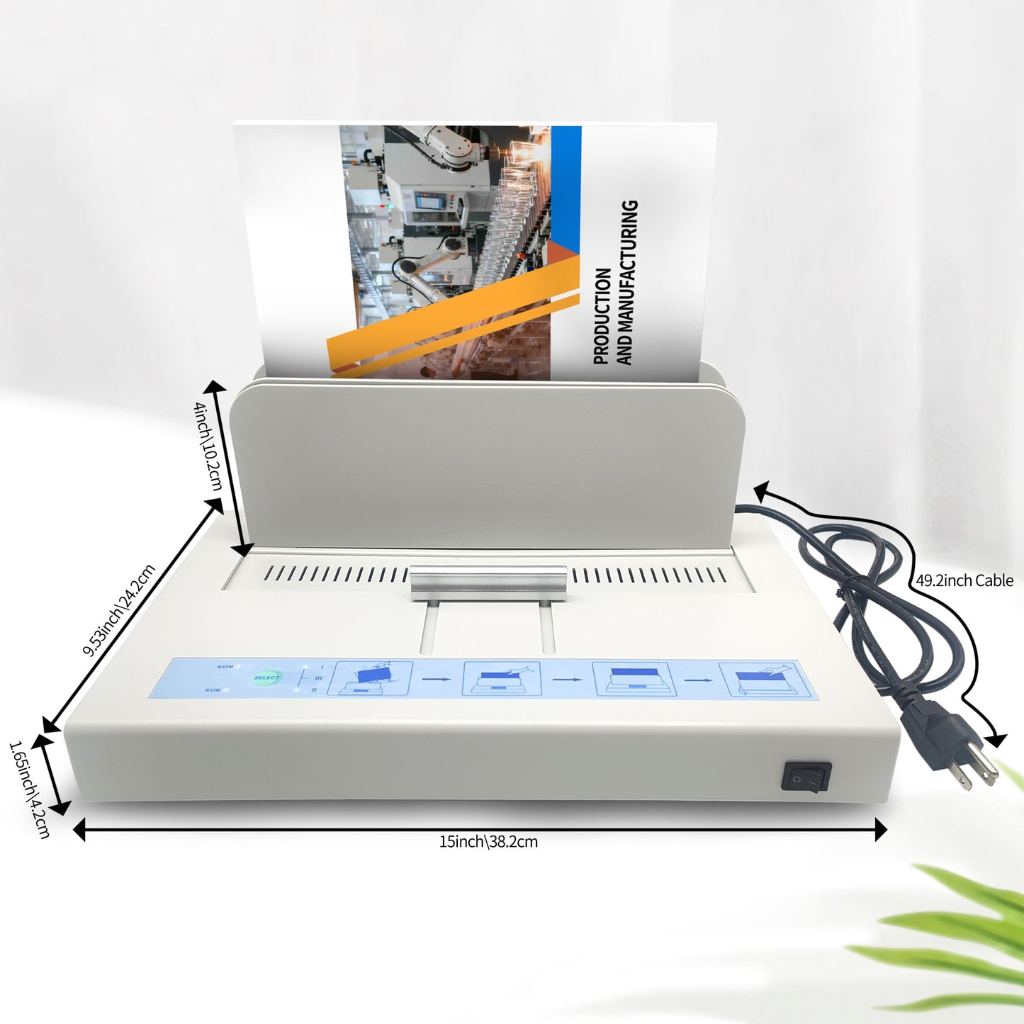 Thermal Binding Machine, 500 Sheets Capacity 50mm Thickness - 110V Hot Melt Binder Compatible with A3(Short Edge)/A4/A5/A6 Documents
