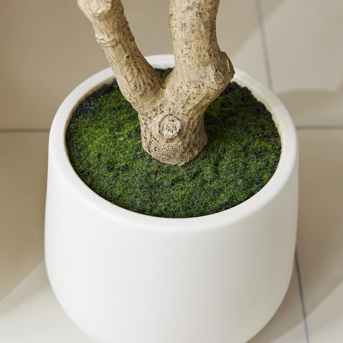 VeriNatural Artificial Olive Tree 5FT, Fake Plants Indoor - Potted Faux Olive Tree with Relistic Leaves and White Planter - Tall Faux Plant for Home Office Living Room Decor