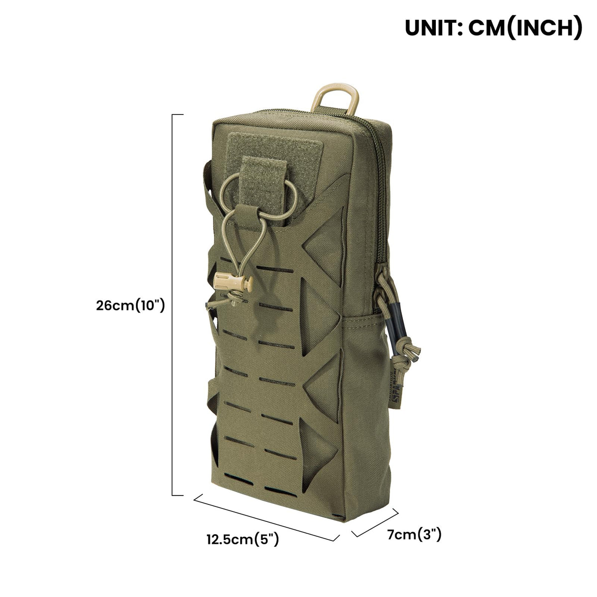EXCELLENT ELITE SPANKER Tactical EDC Pouch Molle Utility Tool Pouches Gadget Organizer Pocket Waist Belt Bag(Ranger Green)