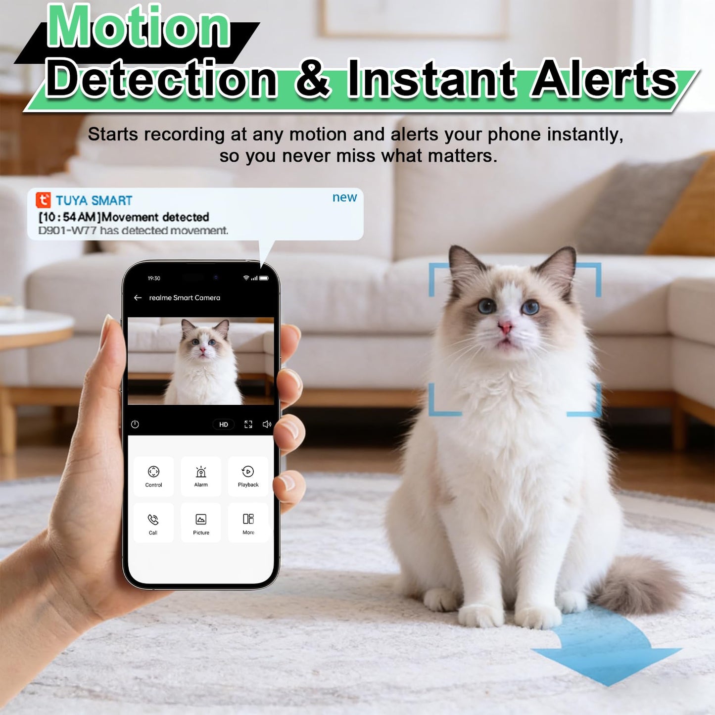Tauboly WiFi Hidden Camera with APP Control, Spy Cam with Motion Detection, Indoor Security Camera for Home/Offices and Hotels