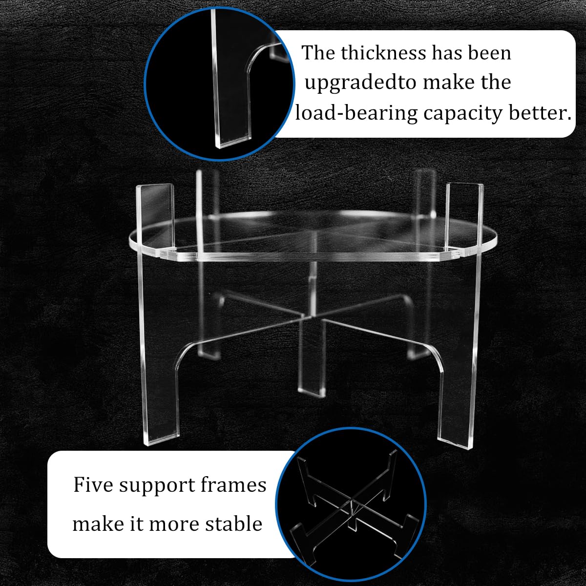 Acrylic Beverage Dispenser Stand, Glass Water Juice Drink Beverage Dispenser Floor Pitcher Stand Base for Parties and Catering Events, Fit Max 9 Inch Diameter of Water Dispenser Glass Drink