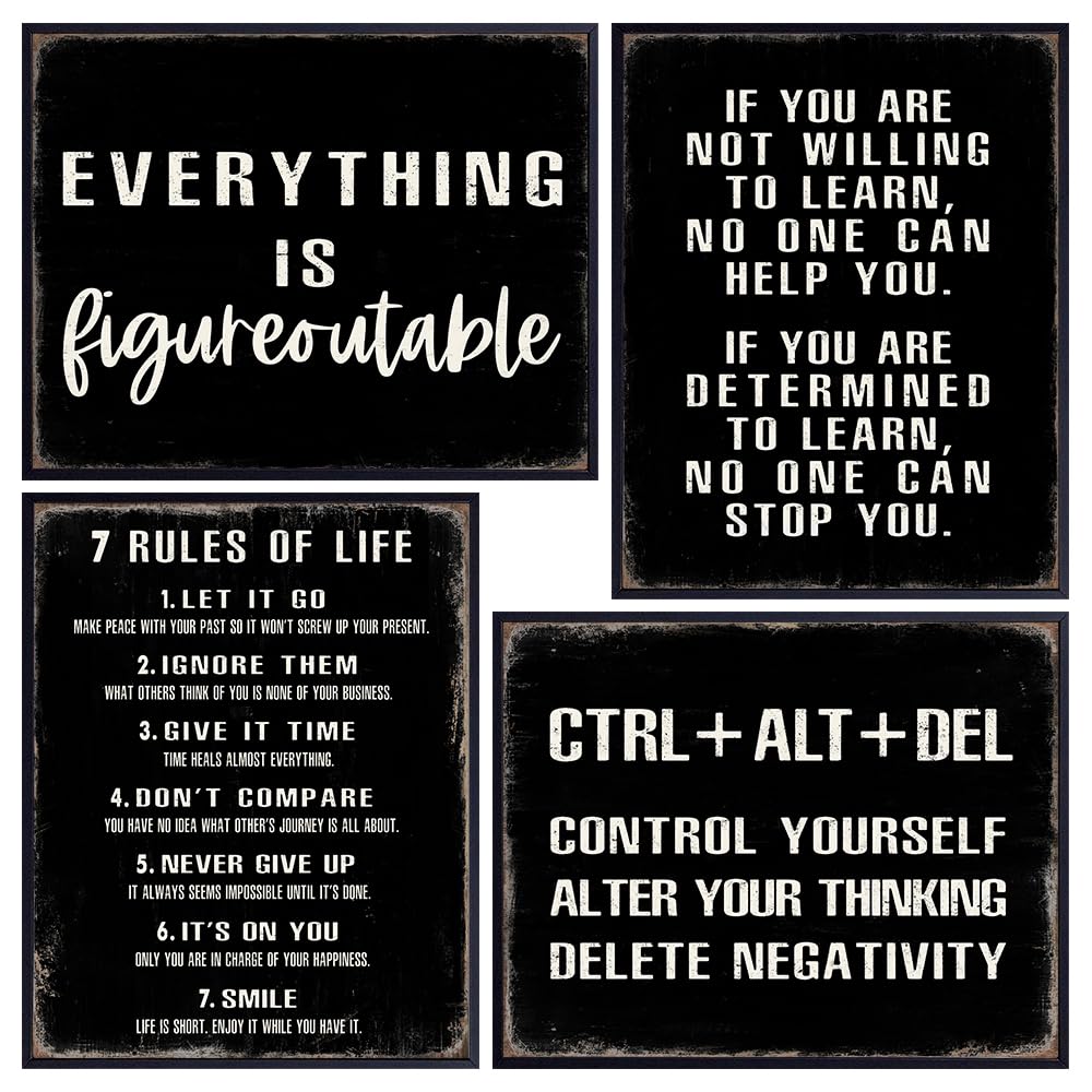 Home Office Wall Art & Decor Motivational poster - Motivational Wall Art - Positive Quotes Wall Decor - Encouragement Gifts - Positive Sayings - Entrepreneur Wall Art - Man cave - Inspirational Quotes