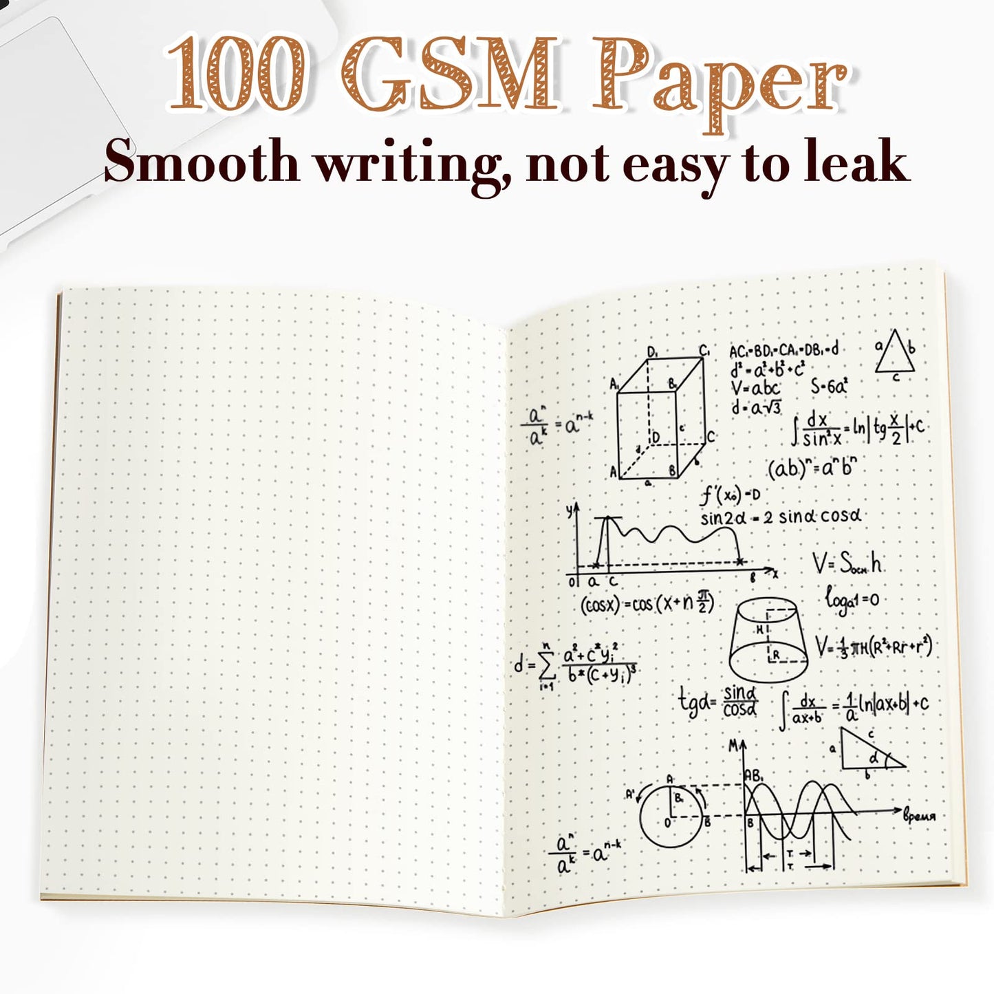 Sabary 72 Pack Kraft Paper Notebook Journals 5.5 Inch x 8.3 Inch A5 Notebook in Bulk Softcover Ruled for Writing Sketch Travel Journal with 60 Pages 30 Sheets(Brown,Dot Grid)