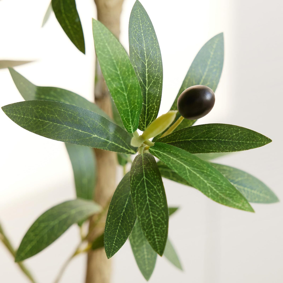 VeriNatural Artificial Olive Tree 5FT, Fake Plants Indoor - Potted Faux Olive Tree with Relistic Leaves and White Planter - Tall Faux Plant for Home Office Living Room Decor