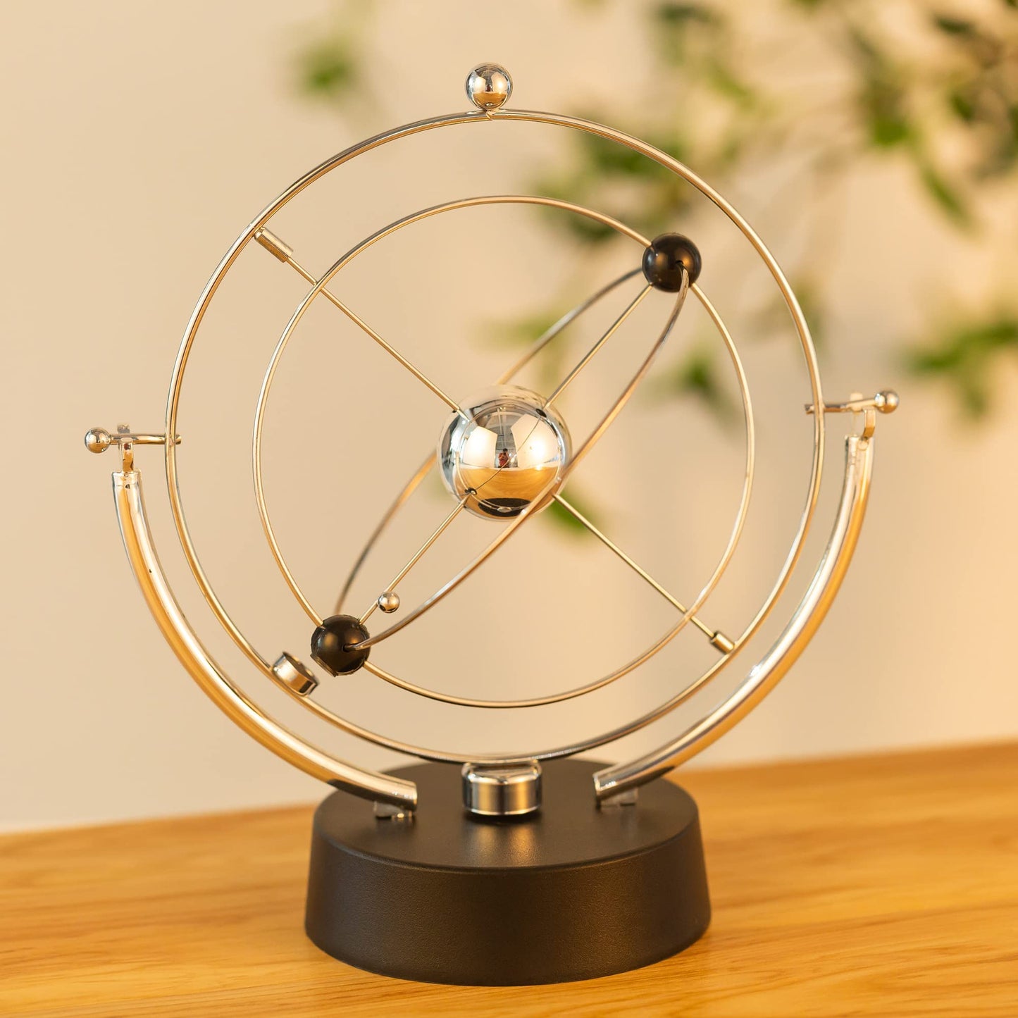CHANGSHUN Electronic Perpetual Motion Battery Operated Home Office Desk Ornament (Universe)