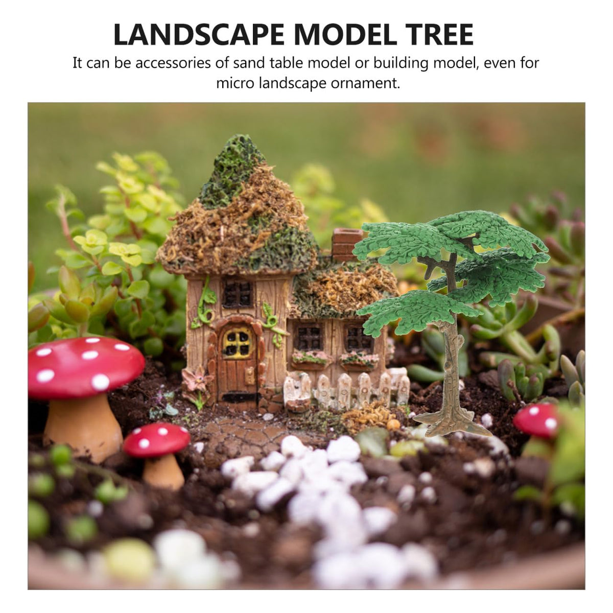 Operitacx 3 Pcs Landscape Model Trees 4.13 Inch Mini Pine Cypress Trees for Model Train Scenery Diorama Craft Home Office Decor