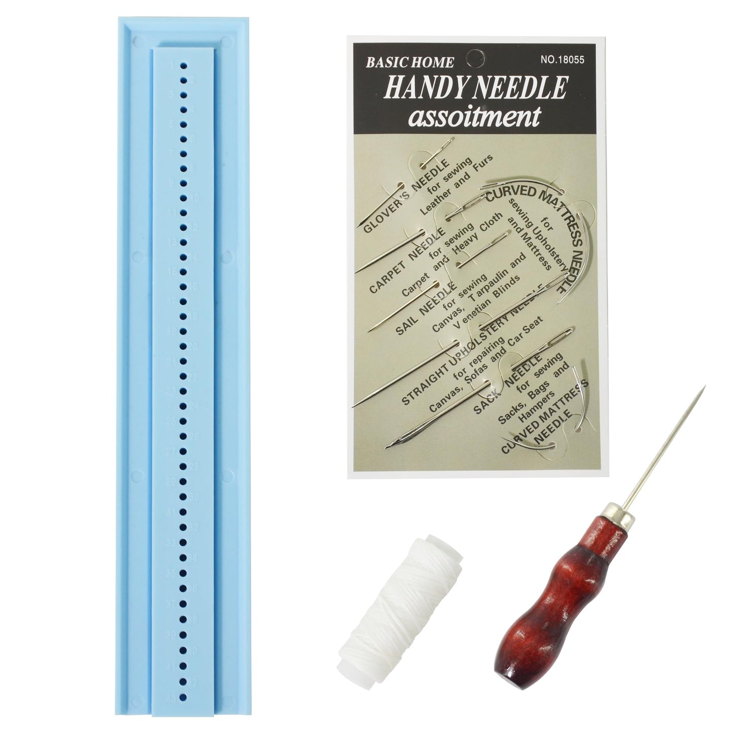 UPTTHOW Signature Punching Tools for Bookbinding Supplies with an Awl and Cradle for Starter, Plastic Easy Scrapbooking Kits for DIY Crafts, Notebook, Journals, Planners, Blue