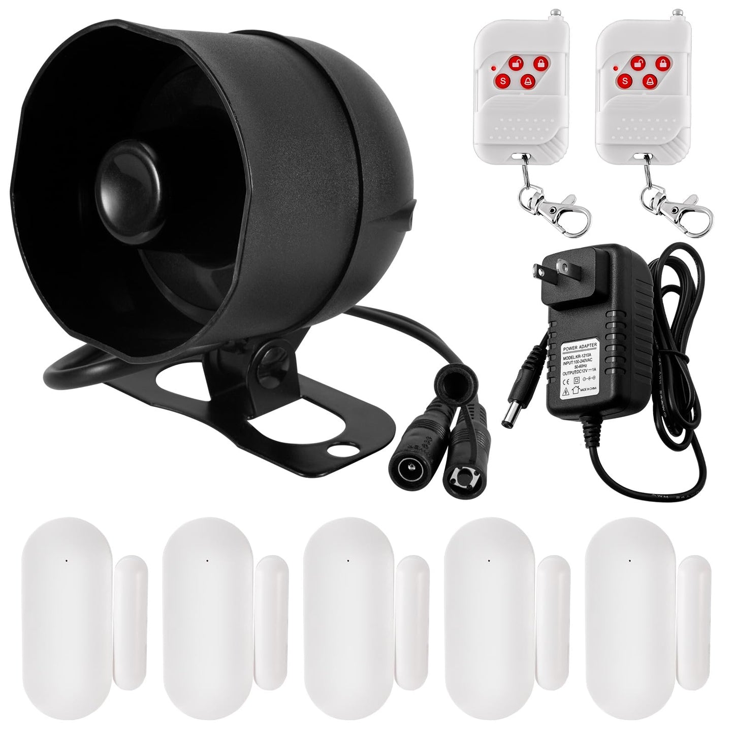 KERUI WiFi Home Security Alarm System 8-Piece kit Door Alarm System DIY Siren Door/Window Sensors Remotes Burglar Alarm for House Apartment Office,Compatible with Alexa Google Home