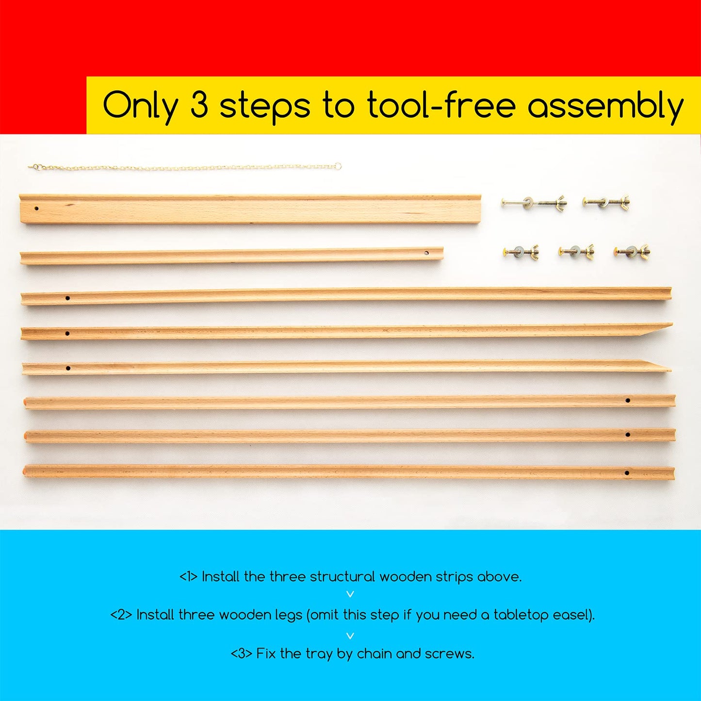 MEEDEN Wood Easel Stand for Display: Wooden Display Tripod Stand for Posters Pictures Paintings - Wedding Decor Holder for Welcome Sign