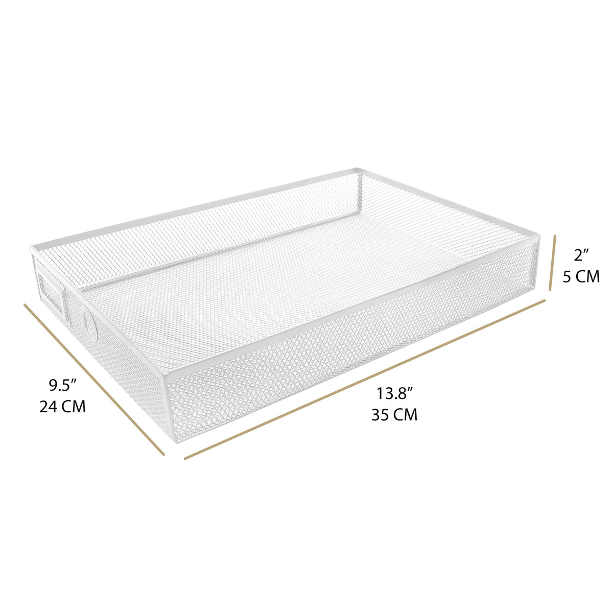Exerz Paper Sorter 3 Drawer Wire Mesh A4 / Desk Multifunctional Desk Organiser/Multi-Layer Letter Tray - for Documents, Magazines, Notebooks and Letter (White)