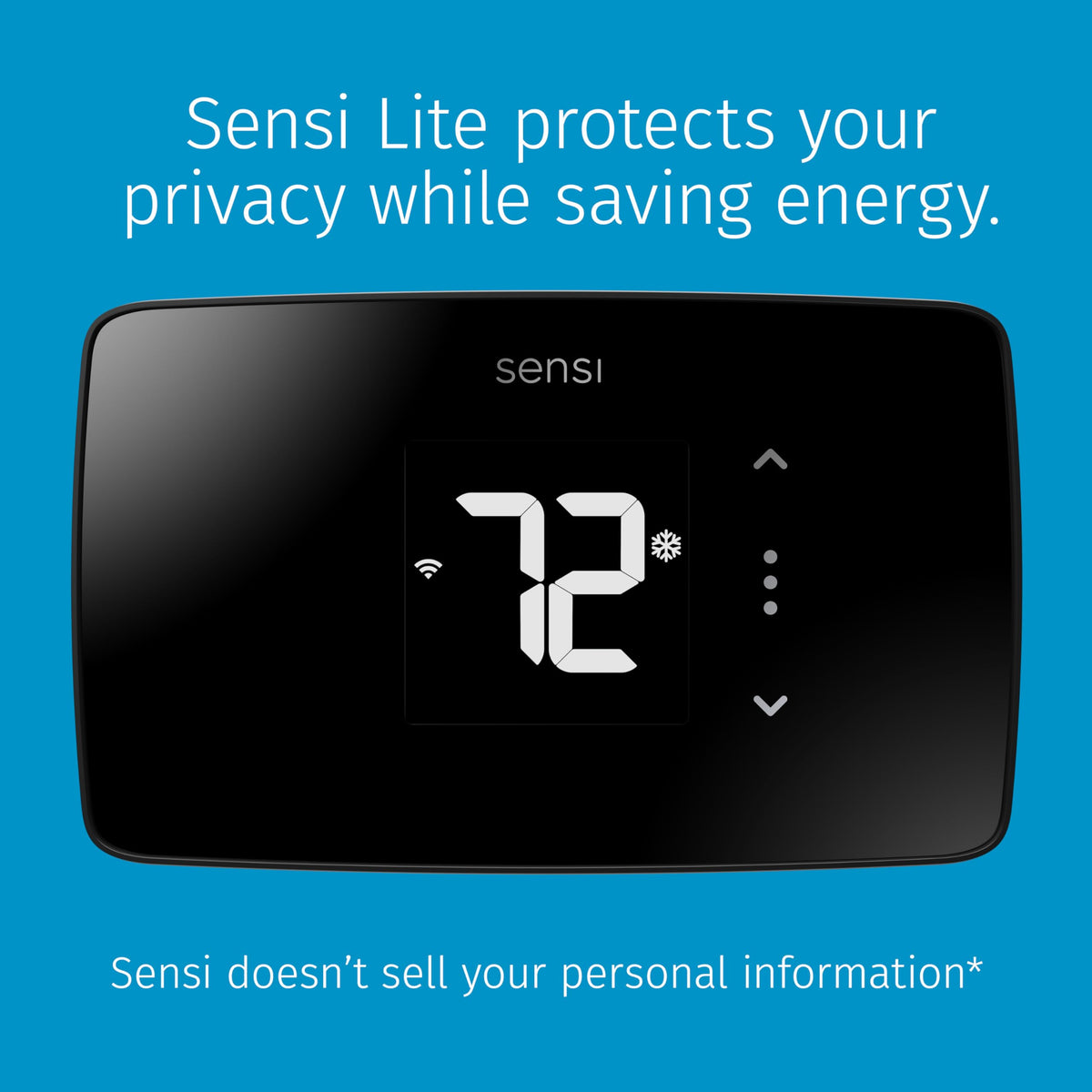 Sensi Lite Smart Thermostat, Programmable, WiFi, Easy DIY, Works With Alexa, ENERGY STAR Certified, ST25, Most Systems C-Wire Not Required, C-Wire needed with Heat/Cool Only & Heat Pump System – Black