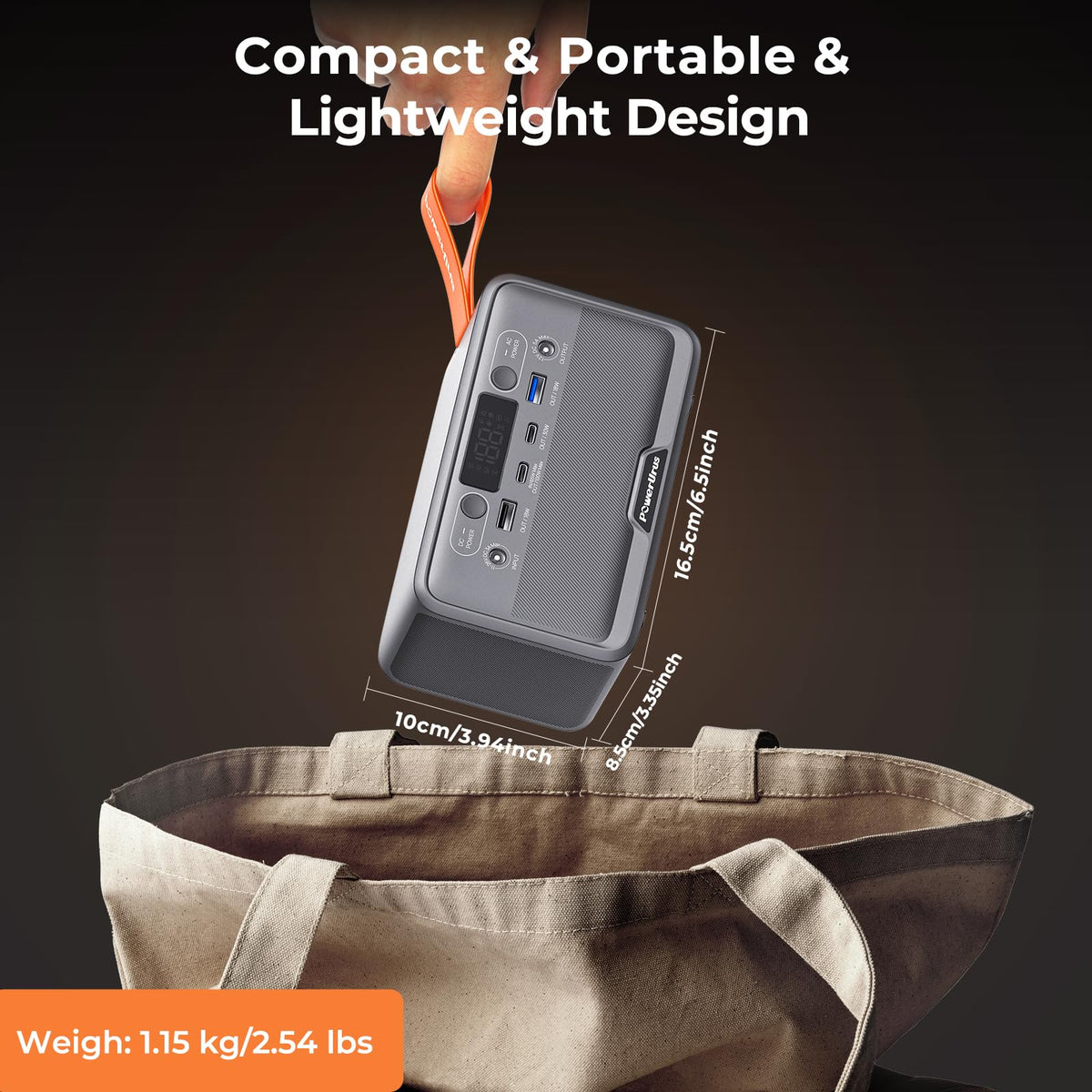 Portable Power Station, PowerUrus 28,000mAh Solar Power Bank, LiFePO4 Battery Backup with 100W/110V AC Outlet, DC & PD Fast Charging, Samll Generator for Dash Cam, Home, Camping, Office, TSA Approved