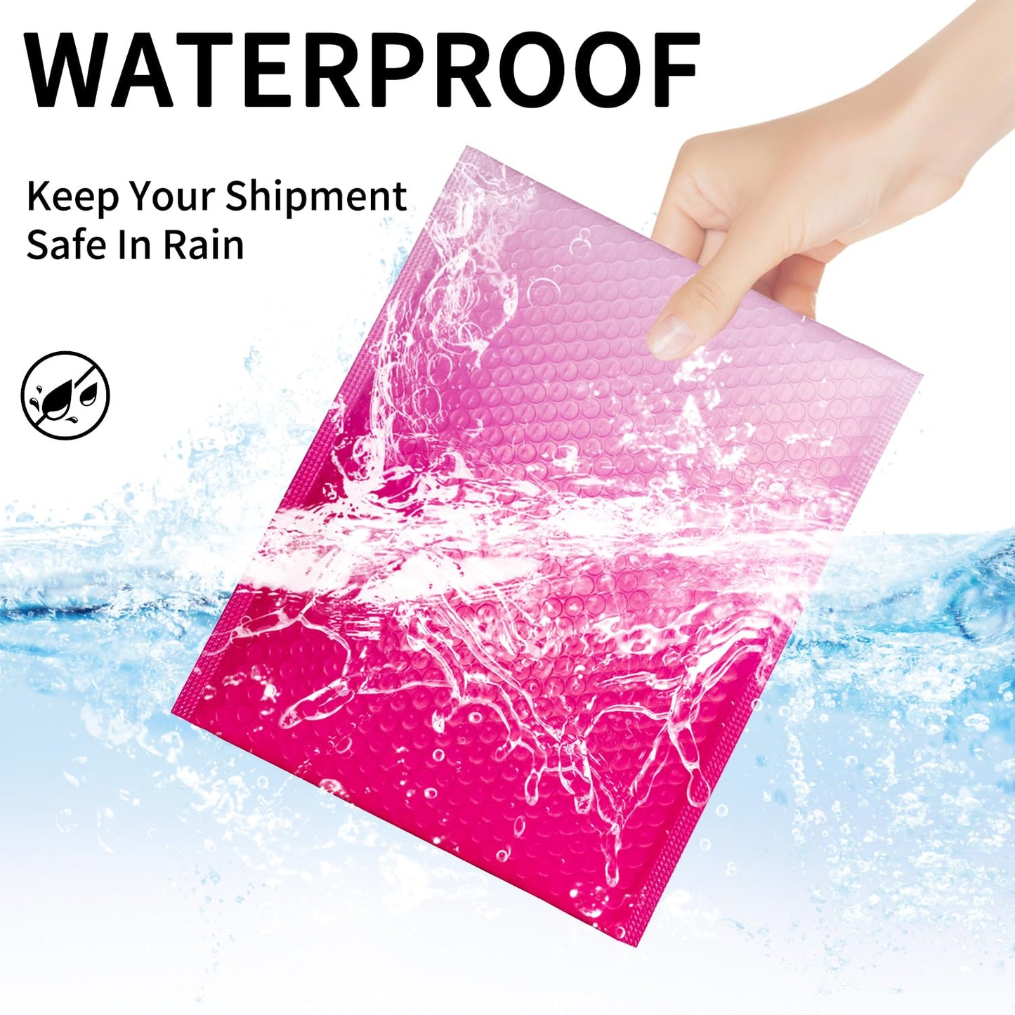 IMPOFFI 8.5x11 Inch 30 Pack Pink Bubble Mailers, Waterproof Padded Envelopes, Self Seal, Strong Adhesion Bubble Envelopes, Cushioning Padded Mailers for Small Items