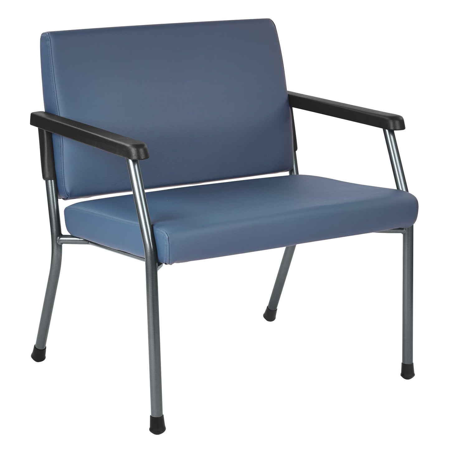Office Star Products Bariatric Big and Tall Medical Office Chair with Oversized 29 Inch Wide Seat and Sturdy Metal Frame with Back Reinforcement, 500 Pound Limit, Dillon Blue Faux Leather Fabric