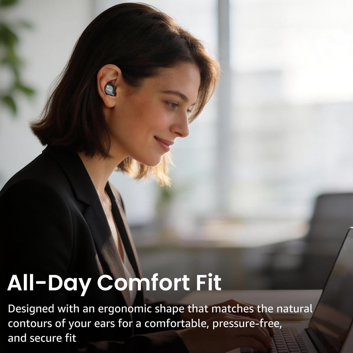 TOZO NC9 Hybrid Active Noise Cancelling Wireless Earbuds, 6 Mics ENC Clear Call, IPX8 Waterproof, in Ear Bluetooth 5.3 Headphones Stereo Bass Ear Buds 60H Playtime with LED Display 32 EQs via APP