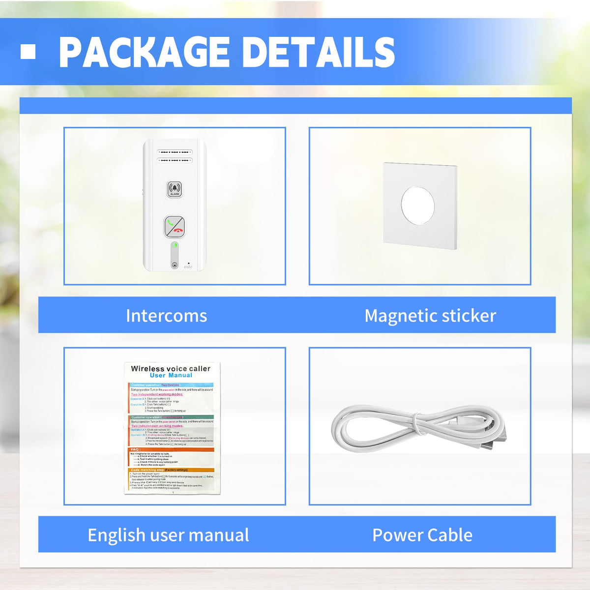 2 Way Intercoms Wireless for Home Office,2026 Upgraded Magnetic Adsorption Long Range Intercom System,Portable Room to Room 30 Days Long Standby Time 5 Level Volume Adjustment, Expand to 5 Intercoms