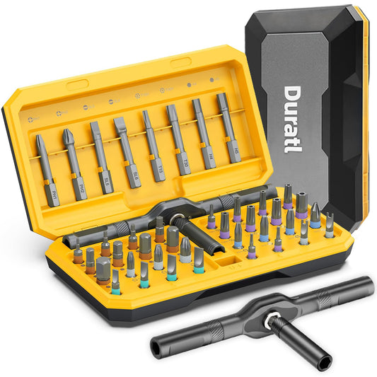 Duratl 42 in 1 Magnetic Screwdriver Set, Multi Bit Ratchet Screwdriver Set with Detachable Ratchet Handle, Portable Repair Tool Kit for Furniture, Computer, Bicycle, Electronics and DIY