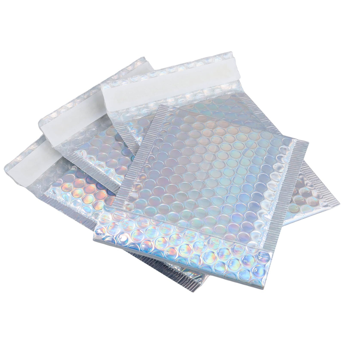 ZOENHOU 100 Pack 5x6 Inch Bubble Mailers Bulk, Bubble Mailer Poly Bags Padded Packaging Envelopes Silver Self Seal Envelope Mailers Waterproof Shockproof Foam Bag