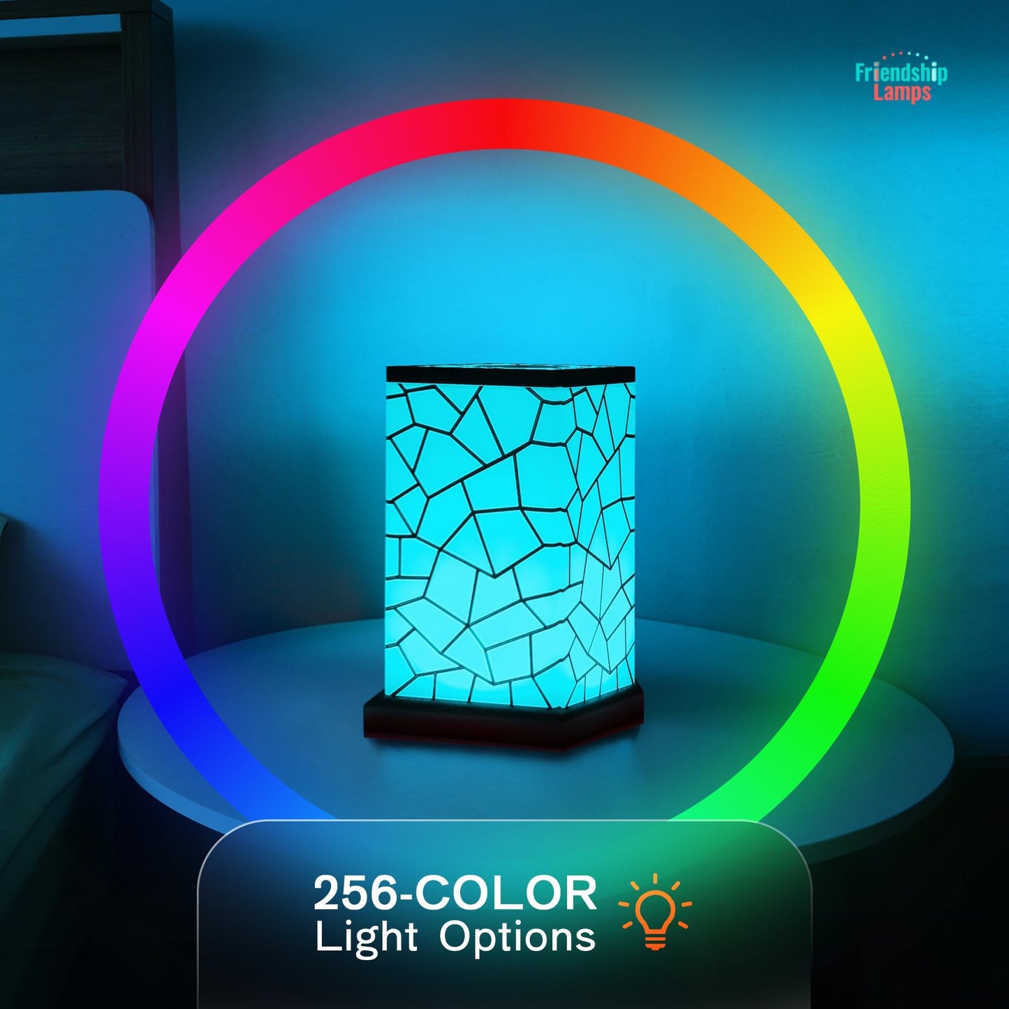 Friendship Lamp® by Filimin Classic - Best Friend Lamps Wi-Fi Touch Lamp LED Light for Long-Distance, Connection, Relationship, Friendship, Gifts, Love, 200+ Colors, App Setup - Single