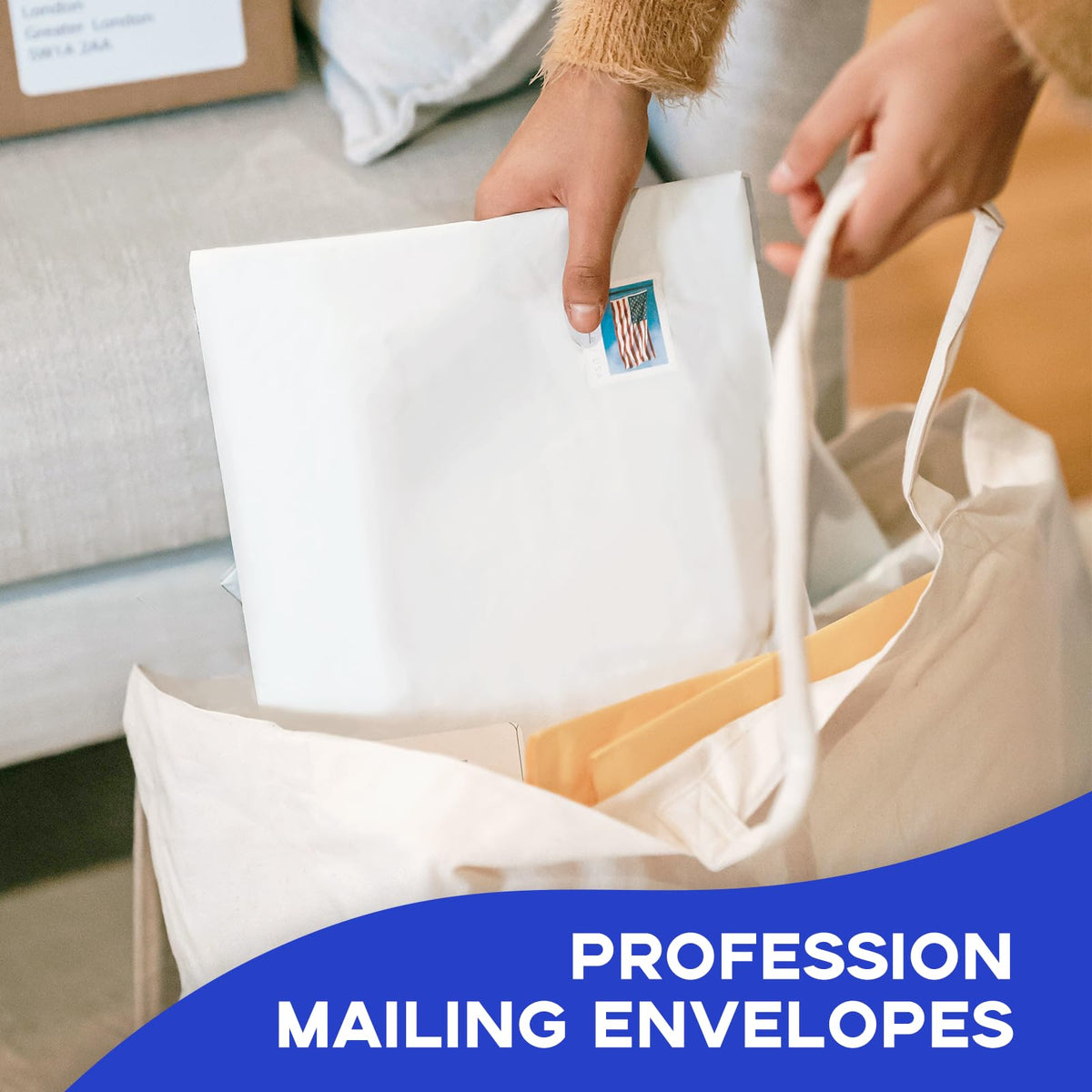 100 White Envelopes 9x12 Self Seal, Goefun Catalog Large Mailing Envelopes 9x12 Letter Size - 80GSM Paper